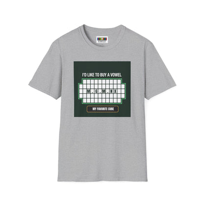 Megaminx Vowel - Rubik's Cube Art Unisex Graphic Softstyle T-Shirt