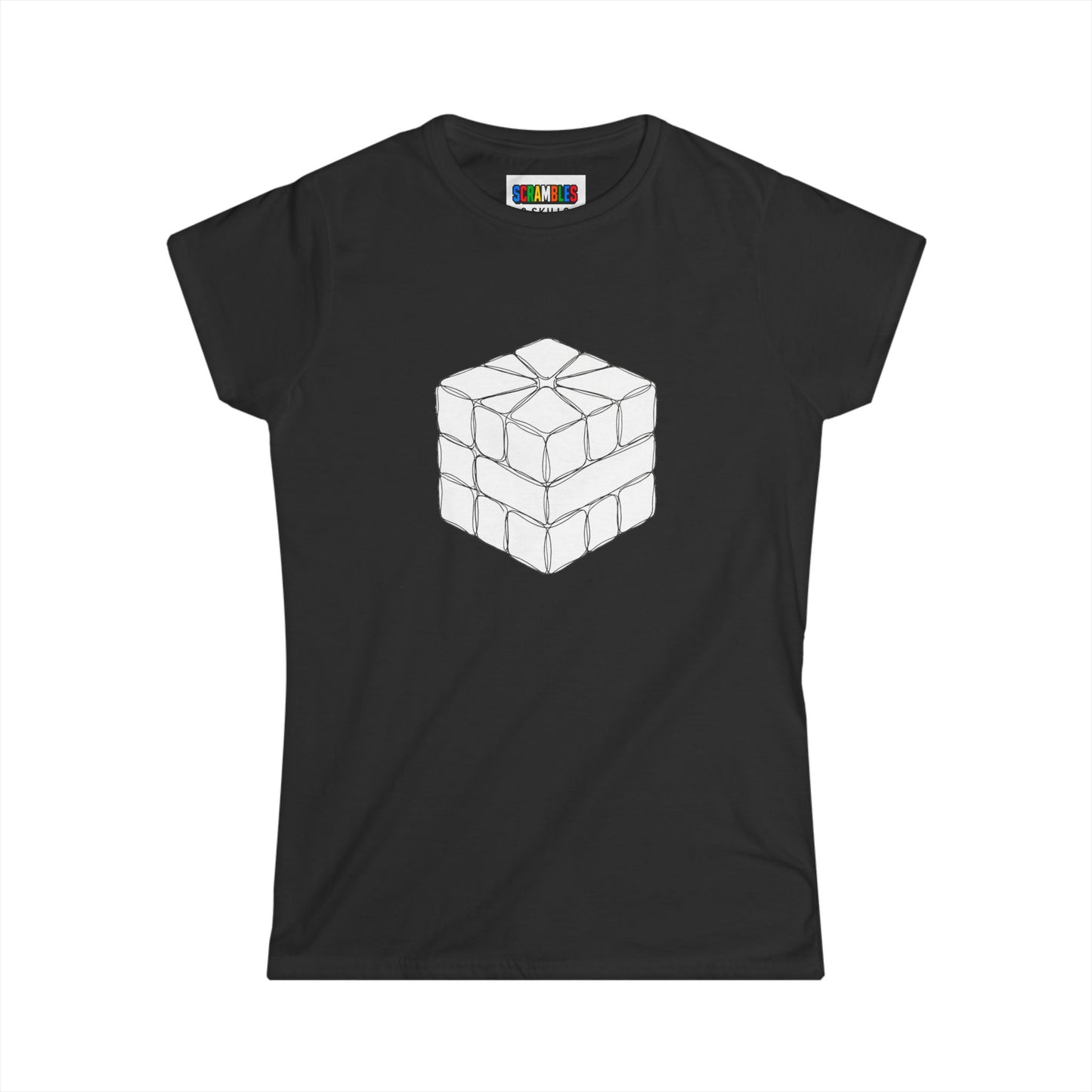 Square-1 Doodle  -Rubik's Cube Art Women's Softstyle T-Shirt