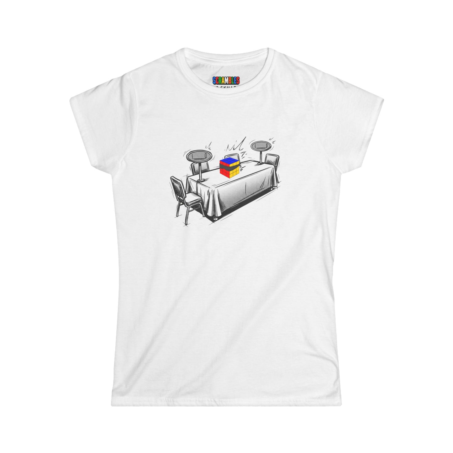 3x3 Blind Comp Day  - Rubik's Cube Art Women's Softstyle T-Shirt