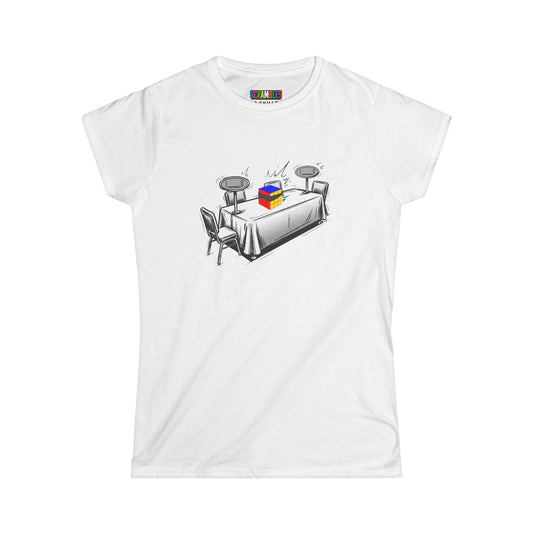 3x3 Blind Comp Day  - Rubik's Cube Art Women's Softstyle T-Shirt