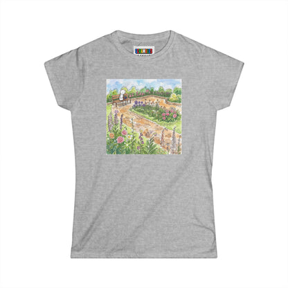 Garden Watercolor -Rubik's Cube Art  Women's Softstyle T-Shirt