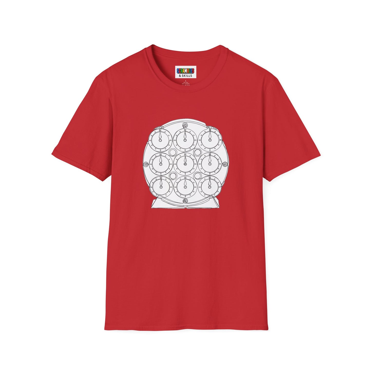 Clock Doodle Unisex Graphic Softstyle T-Shirt