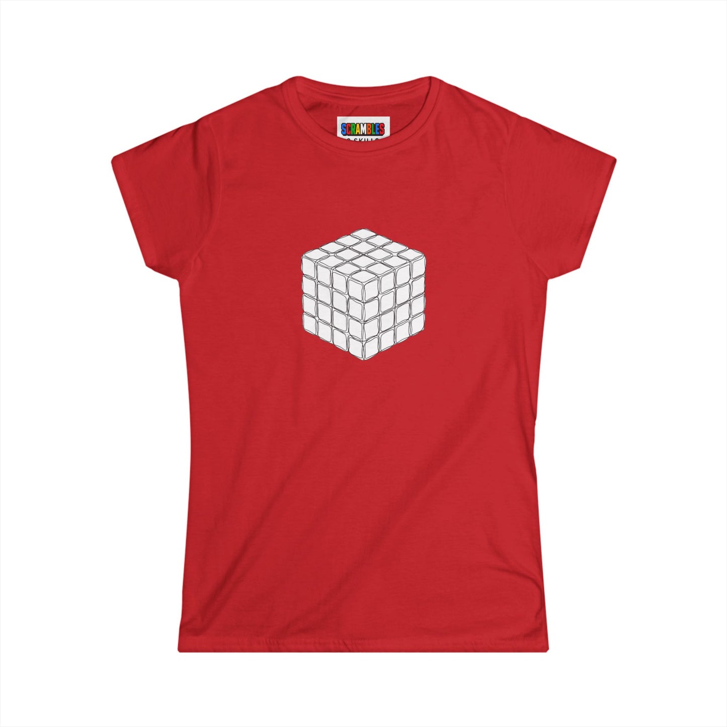 4x4 Doodle - Rubik's Cube Art Women's Softstyle T-Shirt