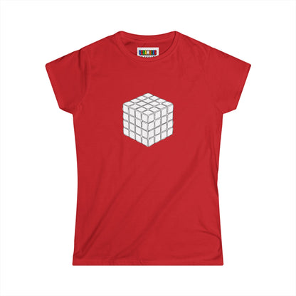 4x4 Doodle - Rubik's Cube Art Women's Softstyle T-Shirt