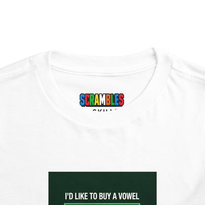 Skewb - Vowel - Rubik's Cube Art Toddler Short Sleeve T-Shirt