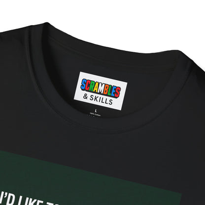 Skewb - Vowel  Unisex Graphic Softstyle T-Shirt