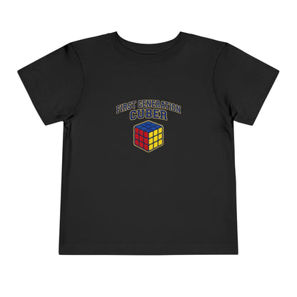 First Generation Cuber Rubiks Cube Art Toddler Short Sleeve T-Shirt