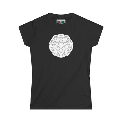 Megaminx Doodle - Rubik's Cube Art Women's Softstyle T-Shirt