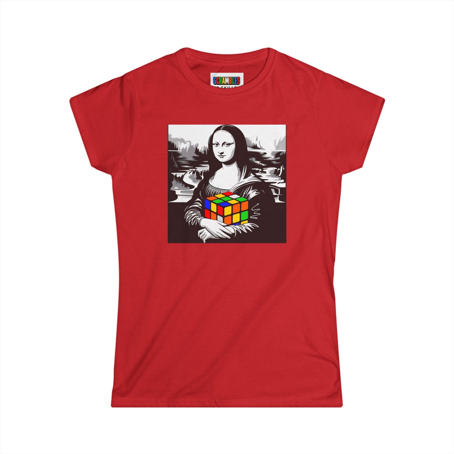 Mona Lisa Art  - Rubik's Cube Art Women's Softstyle T-Shirt