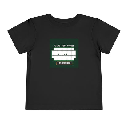 Clock - Vowel - Rubik's Cube Art  Toddler Short Sleeve T-Shirt