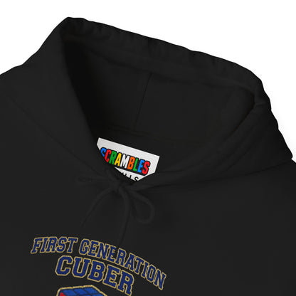 First Generation Cuber Rubiks Cube Art Unisex Heavy Blend™ Hooded Sweatshirt