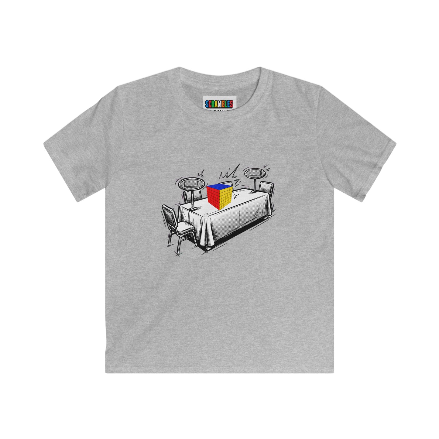 7x7 Comp Day - Rubik's Cube Art  Kids Softstyle Tee