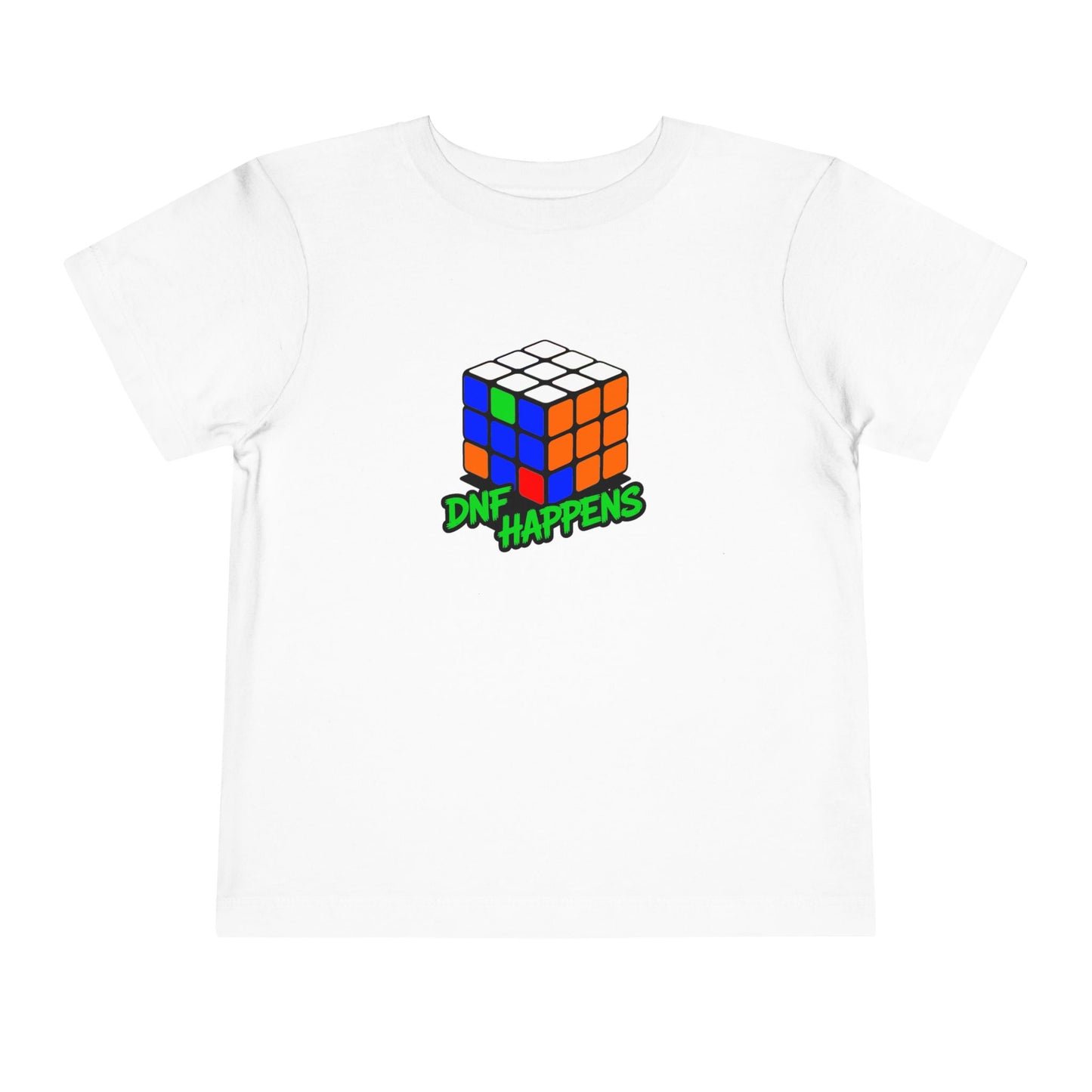 DNF Happens - Rubiks Cube Toddler Short Sleeve T-Shirt