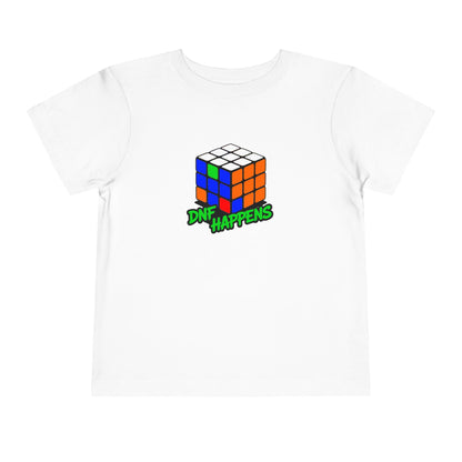 DNF Happens - Rubiks Cube Toddler Short Sleeve T-Shirt
