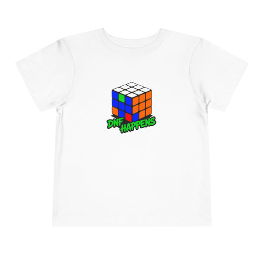 DNF Happens - Rubiks Cube Toddler Short Sleeve T-Shirt