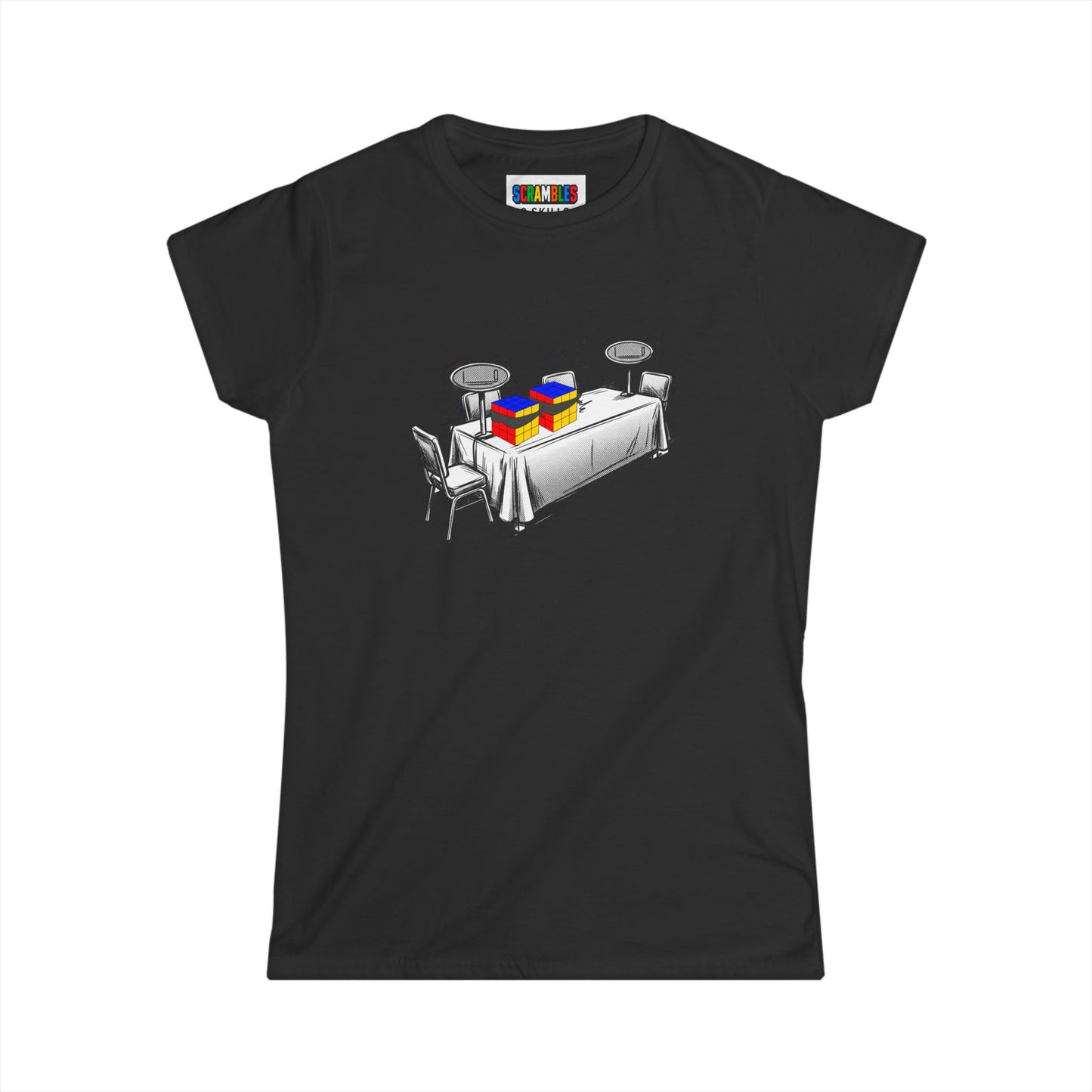3x3 Multi Blind Comp Day  - Rubik's Cube Art Women's Softstyle T-Shirt