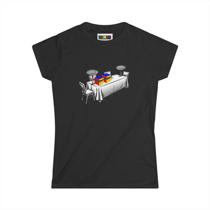 3x3 Multi Blind Comp Day  - Rubik's Cube Art Women's Softstyle T-Shirt