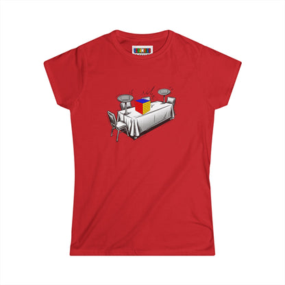 6x6 Comp Day  - Rubik's Cube Art Women's Softstyle T-Shirt