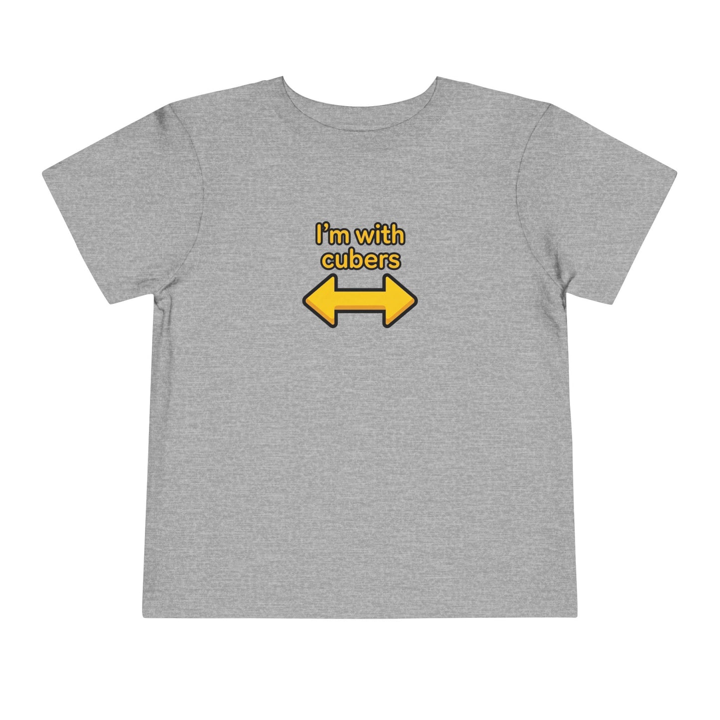 I'm With Cubers  - Rubik's Cube Art Toddler Short Sleeve T-Shirt