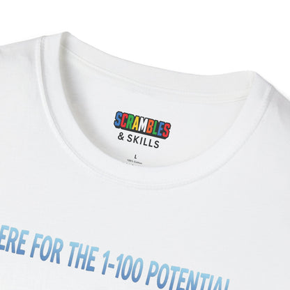 1 - 100 Potential Trick Shot Bottle Flipping Art Unisex Graphic Softstyle T-Shirt