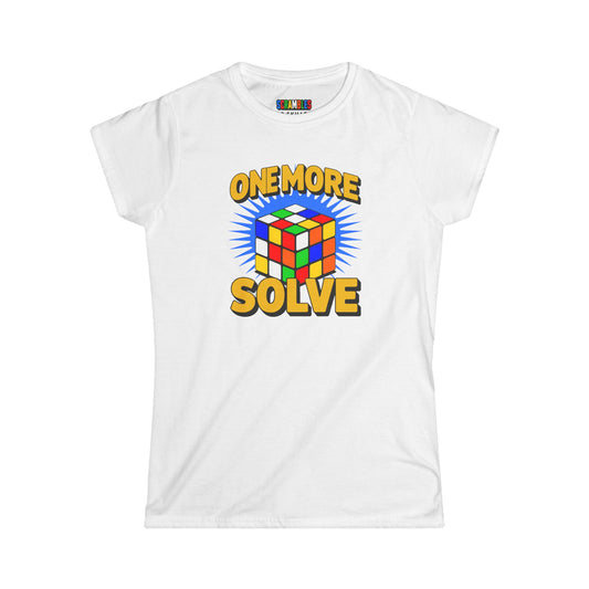 One More Solve - Rubiks Cube Women's Softstyle T-Shirt