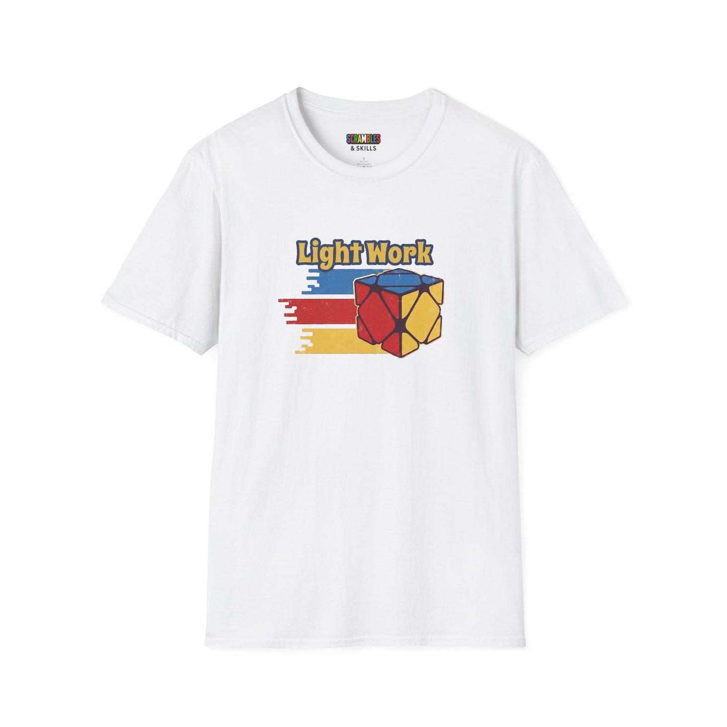 Skewb Light Work Rubiks Cube Art Unisex Graphic Softstyle T-Shirt