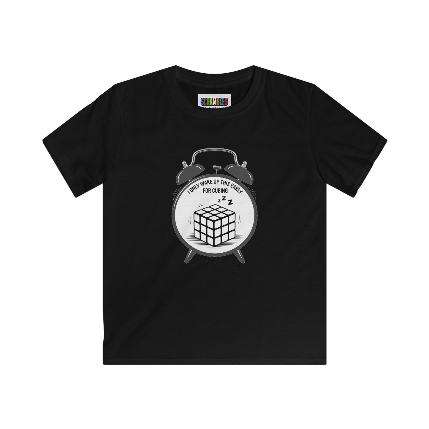 Wake Up  - Rubik's Cube Art Kids Softstyle Tee