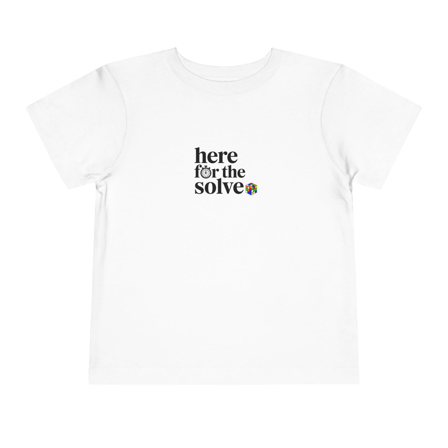 Here For The Solve - Rubik's Cube Art  Toddler Short Sleeve T-Shirt