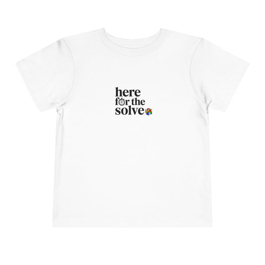 Here For The Solve - Rubik's Cube Art  Toddler Short Sleeve T-Shirt