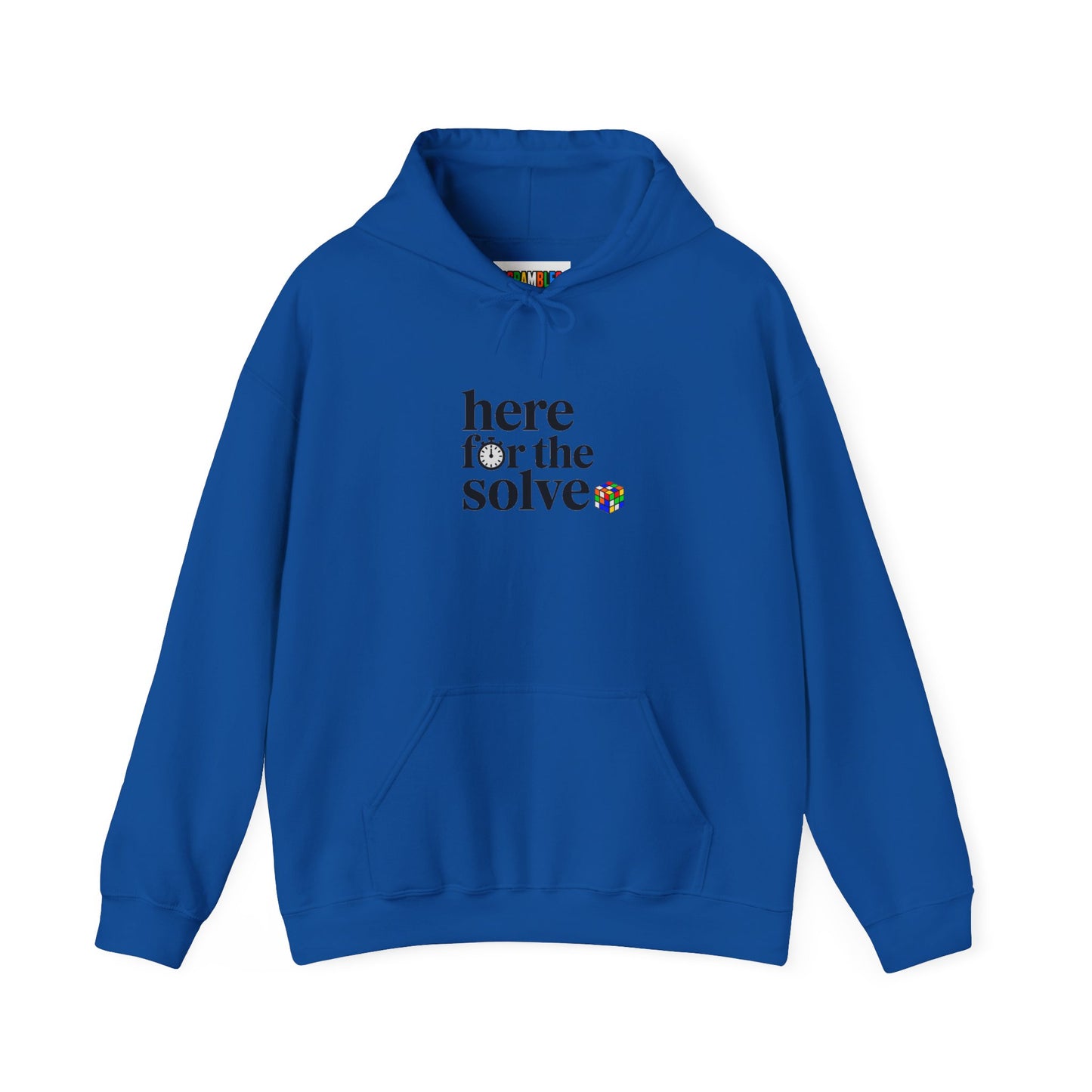 Here For The Solve - Rubik's Cube Art Unisex Heavy Blend™ Hooded Sweatshirt