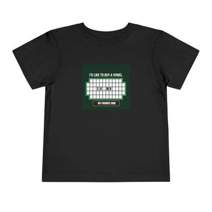 Skewb - Vowel - Rubik's Cube Art Toddler Short Sleeve T-Shirt