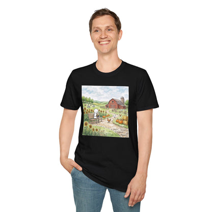 Farm Watercolor Unisex Graphic Softstyle T-Shirt