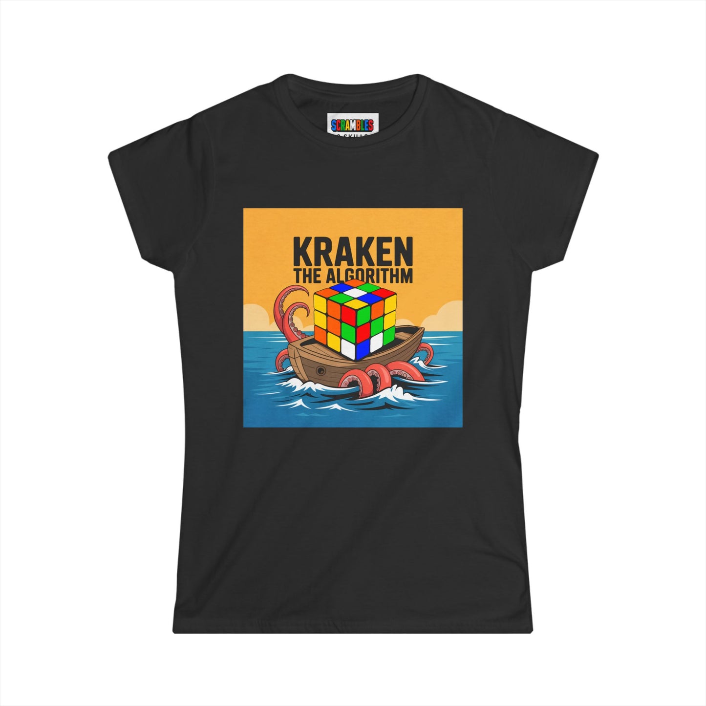 Kraken The Algorithim - Rubiks Cube Women's Softstyle T-Shirt
