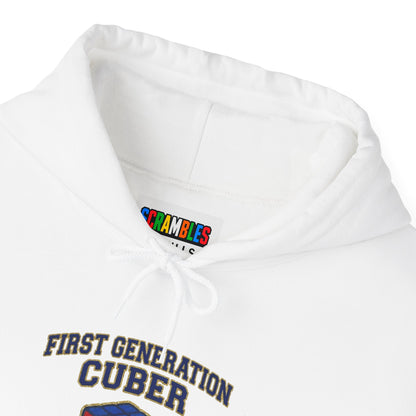 First Generation Cuber Rubiks Cube Art Unisex Heavy Blend™ Hooded Sweatshirt