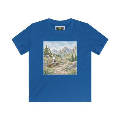 Mountain Watercolor - Rubik's Cube Art  Kids Softstyle Tee