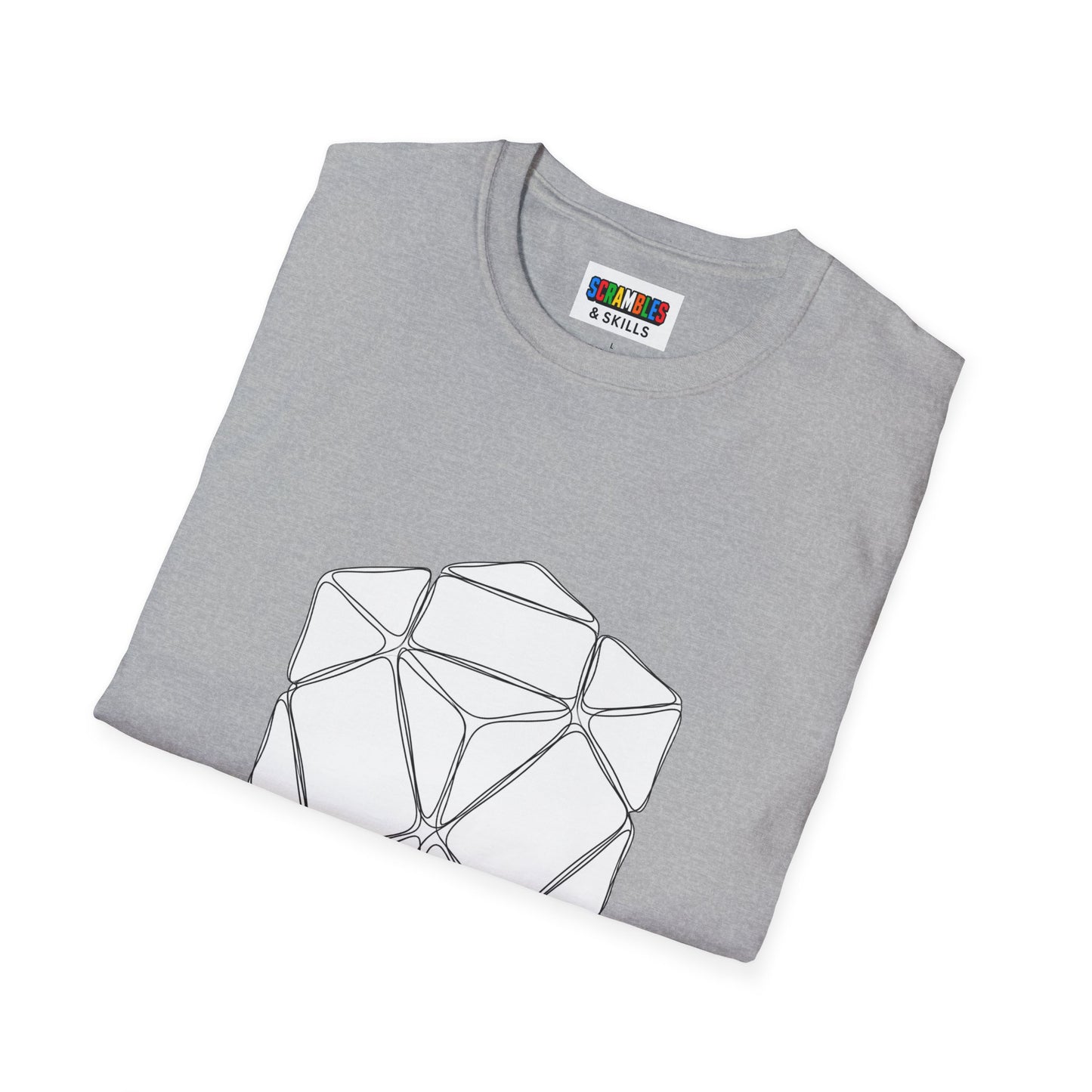 Skewb Doodle Unisex Graphic Softstyle T-Shirt