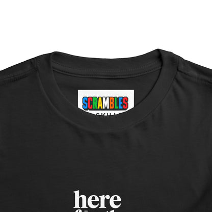 Here For The Solve - Rubik's Cube Art  Toddler Short Sleeve T-Shirt