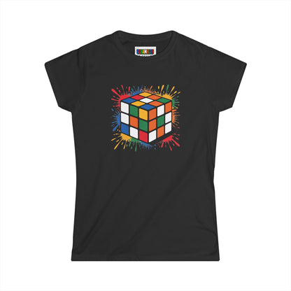 Scramble Splash  - Rubik's Cube Art Women's Softstyle T-Shirt