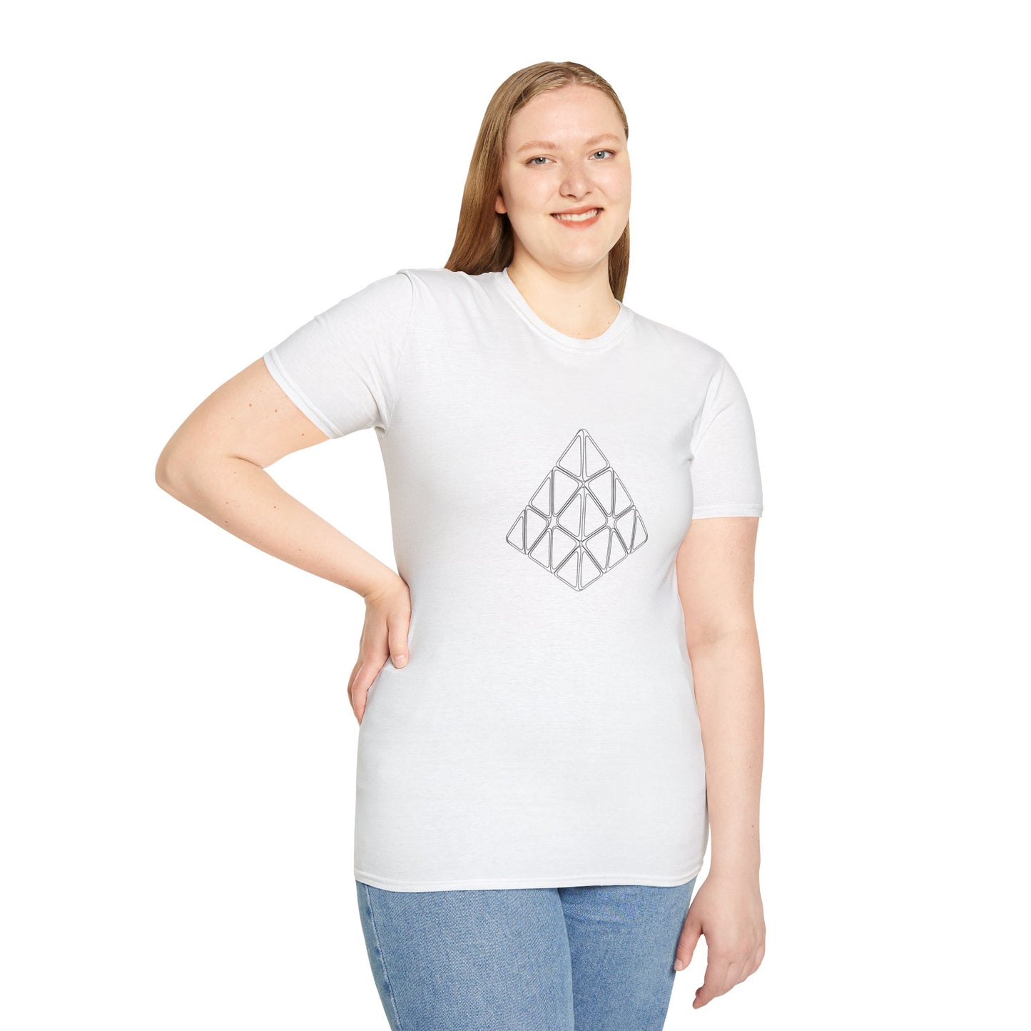 Pyraminx Doodle  - Rubik's Cube Art Unisex Graphic Softstyle T-Shirt