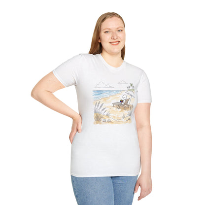 Beach Watercolor Unisex Graphic Softstyle T-Shirt