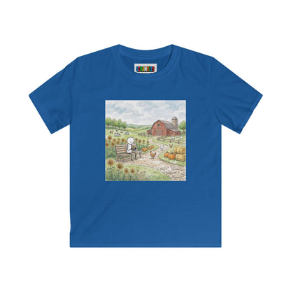 Farm Watercolor - Rubik's Cube Art  Kids Softstyle Tee