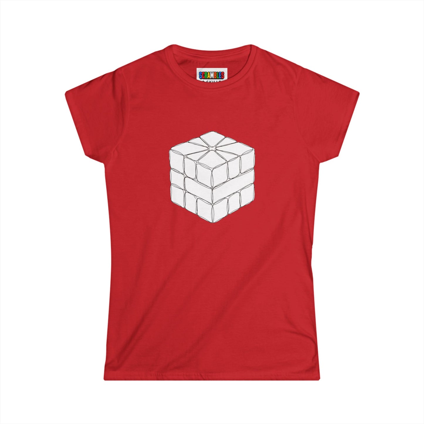 Square-1 Doodle  -Rubik's Cube Art Women's Softstyle T-Shirt