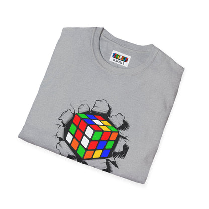Crashing Out - Rubiks Cube Unisex Graphic Softstyle T-Shirt
