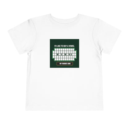 Megaminx Vowel - Rubik's Cube Art Toddler Short Sleeve T-Shirt