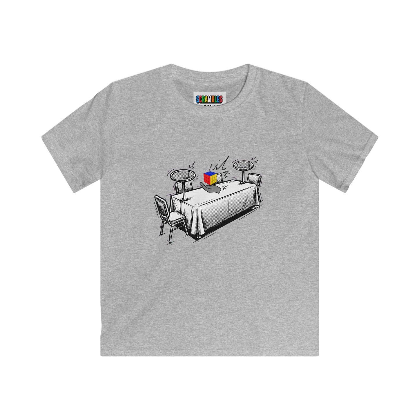 3x3 One-Handed Comp Day - Rubik's Cube Art Kids Softstyle Tee