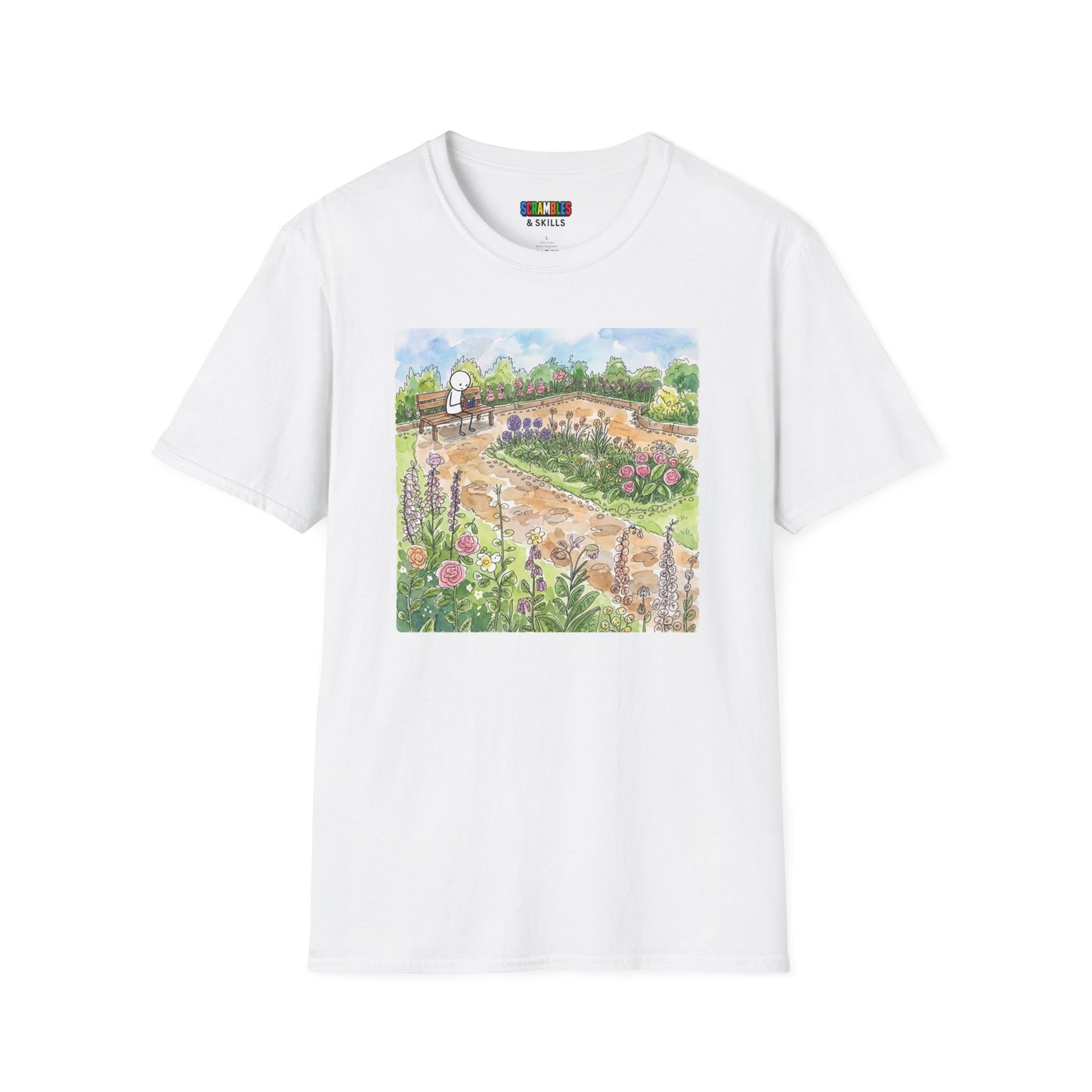 Garden Watercolor Unisex Graphic Softstyle T-Shirt
