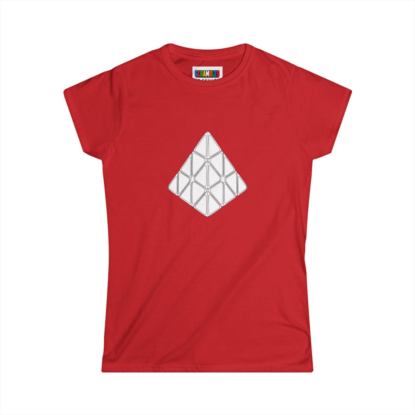 Pyraminx Doodle -Rubik's Cube Art  Women's Softstyle T-Shirt