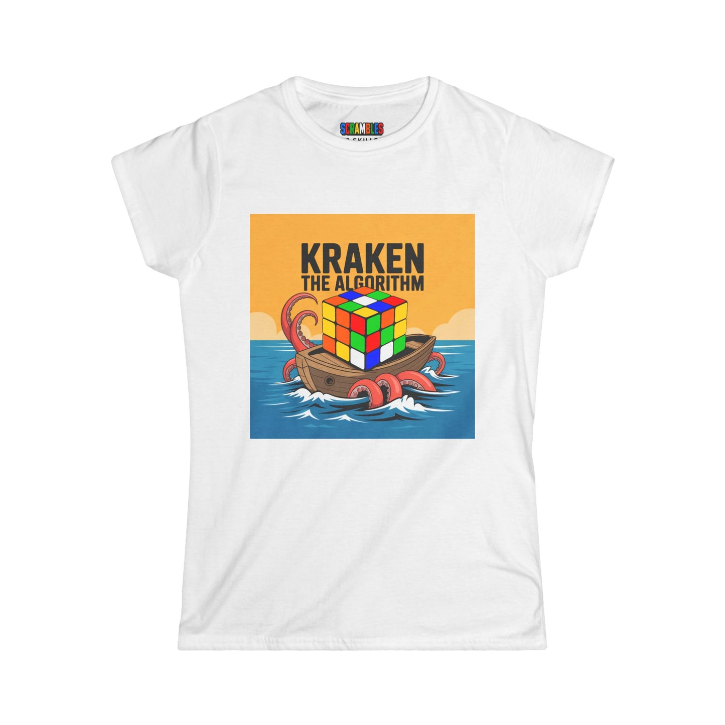 Kraken The Algorithim - Rubiks Cube Women's Softstyle T-Shirt