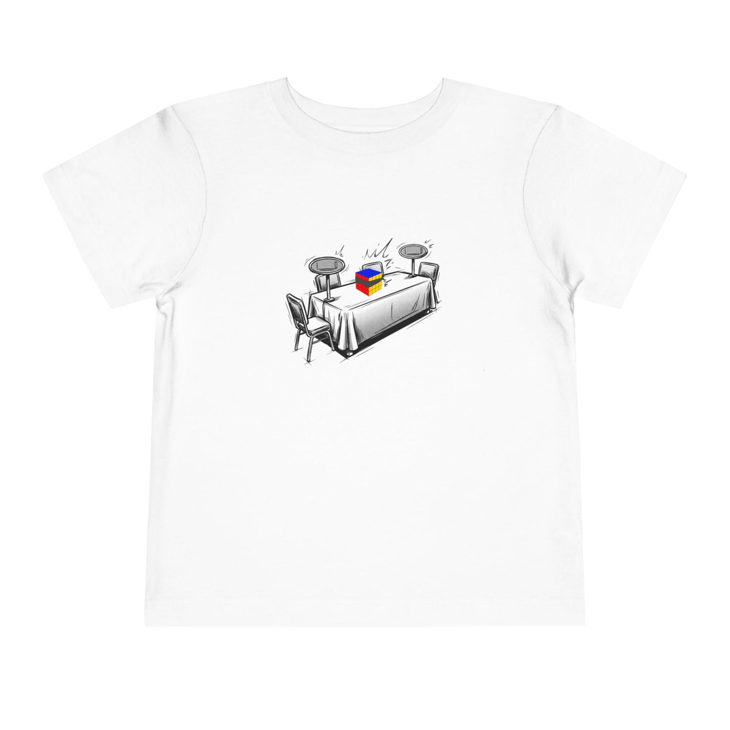 4x4 Blind Comp Day  - Rubik's Cube Art Toddler Short Sleeve T-Shirt