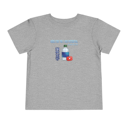 1 - 100 Potential Trick Shot Bottle Flipping Art Toddler Short Sleeve T-Shirt